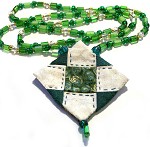 Green Mountain Peak Quilted Necklace