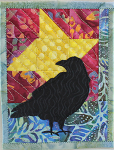 Raven Star quilted greeting card