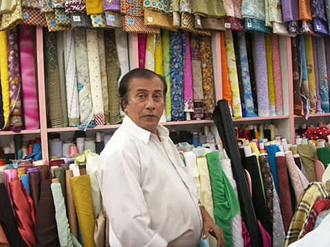 A farbic shop in Dubai