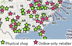 Quilt Shop Locator Map