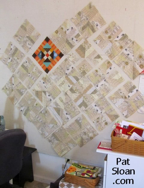 Pat Sloan design wall scrap blocks