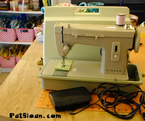 Pat Sloan old sewing machine and case