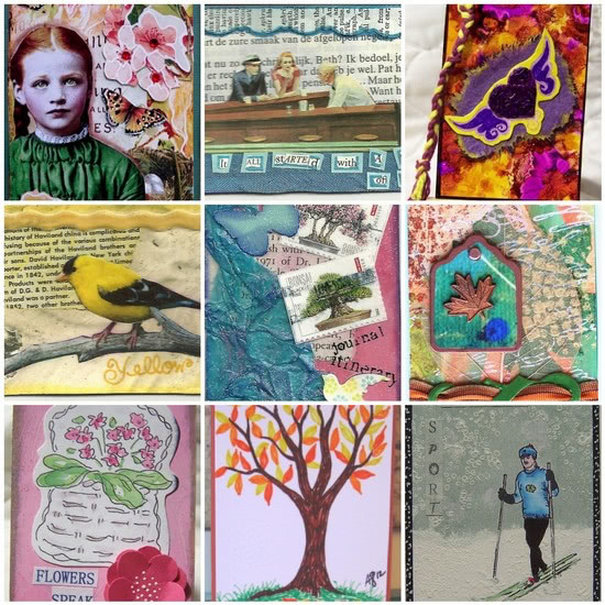 Fabric Collaged Artist Trading Cards (ATCs) - A Tutorial