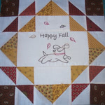 Happy Fall-Beagle Block