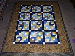 Blue and Yellow Wedding Quilt