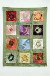 Crazy Quilted Flower Quilt