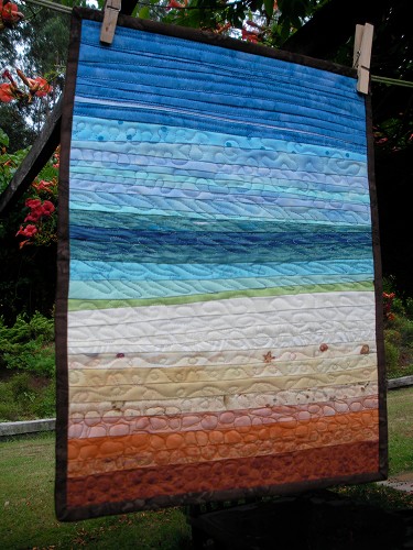 fabric panels for quilting ocean, crab, beach, seashore